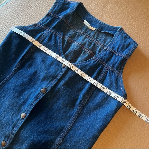 Montgomery Ward Vintage denim Vest, 100%Cotton, snaps closure, size M/L - Picture 6 of 9